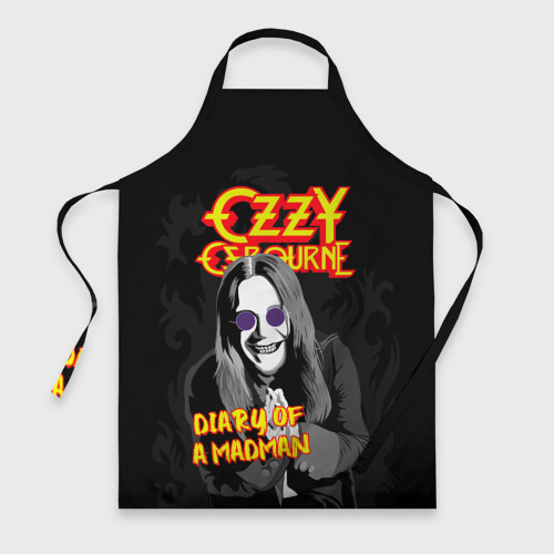 Фартук с принтом Ozzy Osbourne Оззи Осборн, вид спереди №1