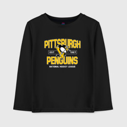 Детский лонгслив хлопок Pittsburgh Penguins Питтсбург Пингвинз