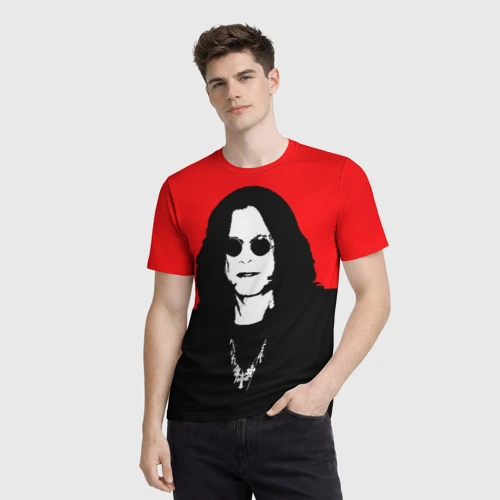 Мужская футболка 3D с принтом Ozzy Osbourne Оззи Осборн, фото на моделе #1