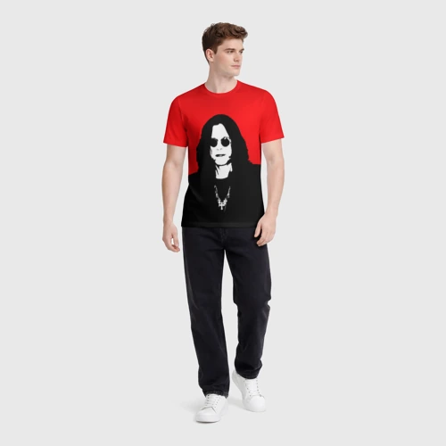 Мужская футболка 3D с принтом Ozzy Osbourne Оззи Осборн, вид сбоку #3