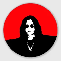 Круглый коврик для мышки Ozzy Osbourne Оззи Осборн