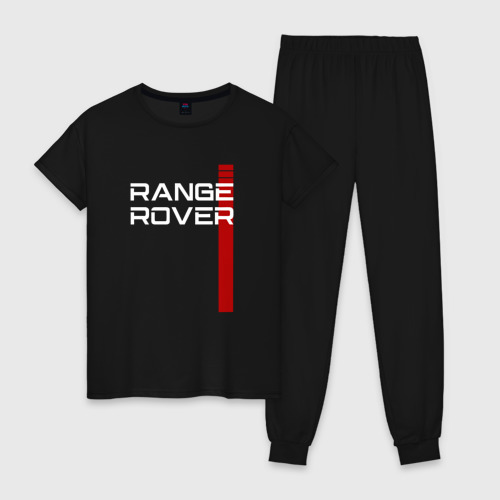 Женская пижама хлопок Range Rover Land Rover, цвет черный