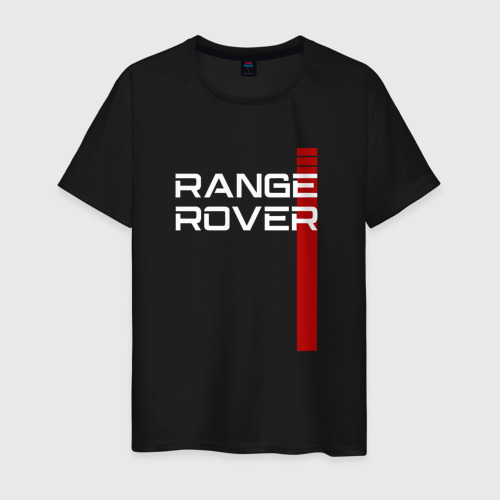 Мужская футболка хлопок с принтом RANGE ROVER LAND ROVER, вид спереди #2