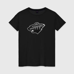 Женская футболка хлопок Minnesota Wild Серый