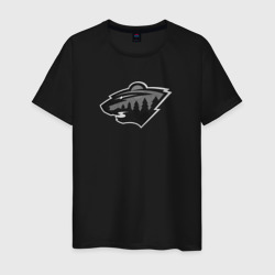 Мужская футболка хлопок Minnesota Wild Серый