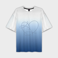 Мужская футболка oversize 3D Сердце love yourself