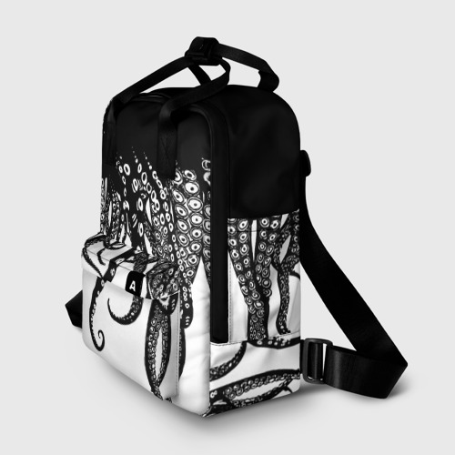 Женский рюкзак 3D с принтом В щупальцах осьминога, фото на моделе #1