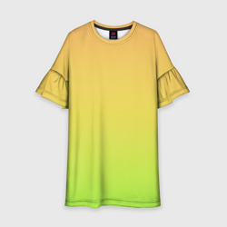 Детское платье 3D Gradiend yellow-green