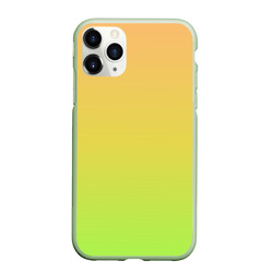 Чехол для iPhone 11 Pro матовый Gradiend yellow-green