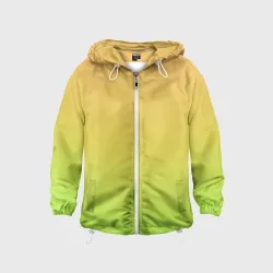 Детская ветровка 3D Gradiend yellow-green