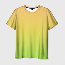 Мужская футболка 3D Gradiend yellow-green