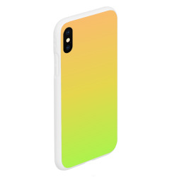 Чехол для iPhone XS Max матовый Gradiend yellow-green - фото 2