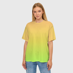 Женская футболка oversize 3D Gradiend yellow-green - фото 2