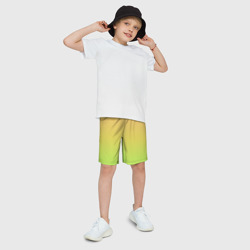 Детские спортивные шорты 3D Gradiend yellow-green - фото 2
