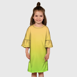 Детское платье 3D Gradiend yellow-green - фото 2