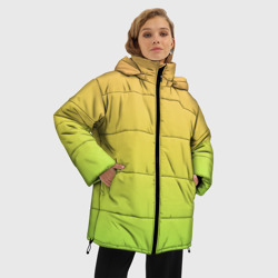 Женская зимняя куртка Oversize Gradiend yellow-green - фото 2