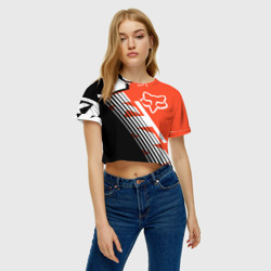 Женская футболка Crop-top 3D FOX X KTM Сollaboration - фото 2