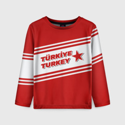 Детский лонгслив 3D Надпись "Турция" на турецком и английском языках