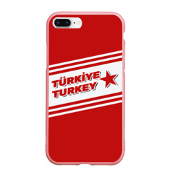 Чехол для iPhone 7Plus/8 Plus матовый Надпись "Турция" на турецком и английском языках
