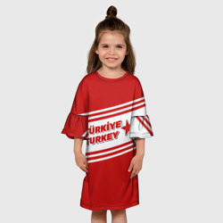 Детское платье 3D Надпись "Турция" на турецком и английском языках - фото 2
