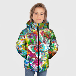 Зимняя куртка для мальчиков 3D Яркое безумие Бабочки, кляксы, граффити - фото 2
