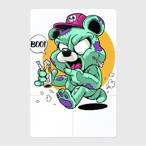 Магнитный плакат 2Х3 Медведь с лимонадом кричит boo