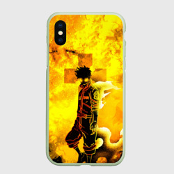 Чехол для iPhone XS Max матовый Пламенная бригада пожарных, fire force