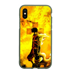 Чехол для iPhone XS Max матовый Пламенная бригада пожарных, fire force