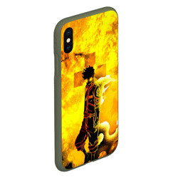 Чехол для iPhone XS Max матовый Пламенная бригада пожарных, fire force - фото 2