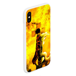 Чехол для iPhone XS Max матовый Пламенная бригада пожарных, fire force - фото 2