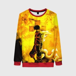 Женский свитшот 3D Пламенная бригада пожарных, fire force