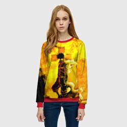 Женский свитшот 3D Пламенная бригада пожарных, fire force - фото 2