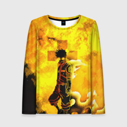 Женский лонгслив 3D Пламенная бригада пожарных, fire force