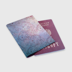 Обложка для паспорта матовая кожа Градиентный вьюнок - фото 2