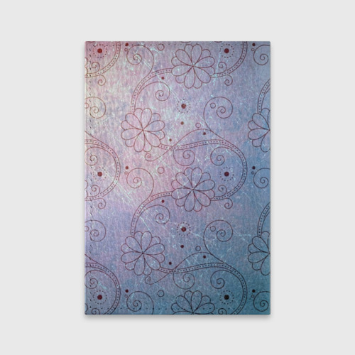 Обложка для паспорта матовая кожа Градиентный вьюнок, цвет фиолетовый - фото 2