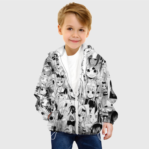 Детская куртка 3D Госпожа Кагуя паттерн, цвет белый - фото 3
