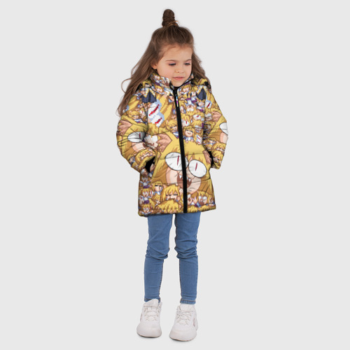 Зимняя куртка для девочек 3D с принтом Neco-Arc, вид сбоку #3