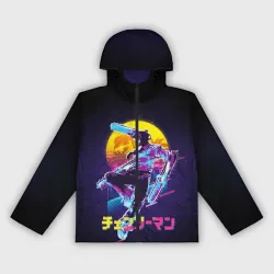 Женская ветровка 3D Chainsaw man and moon