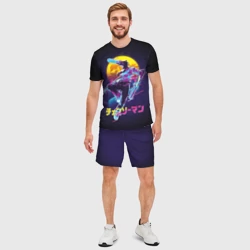 Мужской костюм с шортами 3D Chainsaw man and moon - фото 2