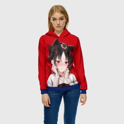 Женская толстовка 3D Грустная Кагуя - фото 2