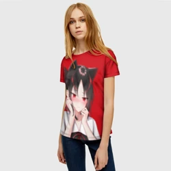 Женская футболка 3D Грустная Кагуя - фото 2