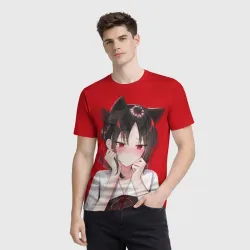 Мужская футболка 3D Грустная Кагуя - фото 2