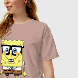 Женская футболка хлопок Oversize Bob square pants - фото 2