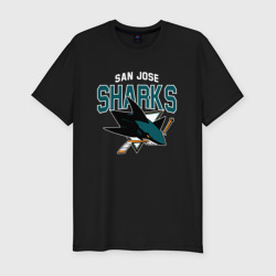 Мужская футболка хлопок Slim San Jose Sharks NHL