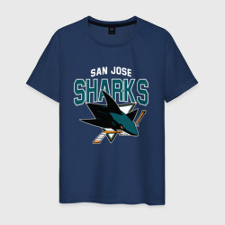 San Jose Sharks NHL – Мужская футболка хлопок с принтом купить со скидкой в -20%