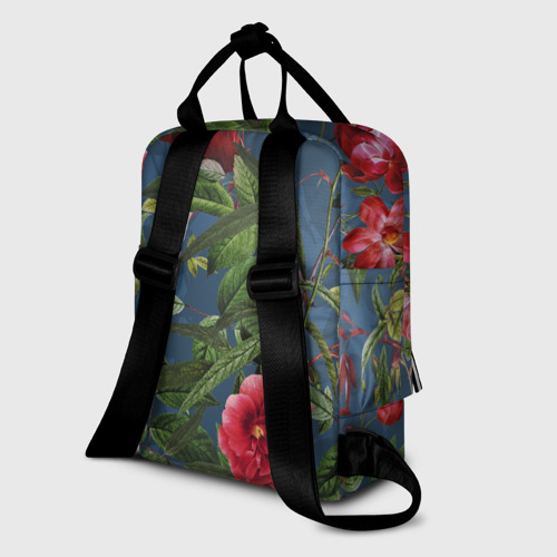Женский рюкзак 3D с принтом Цветы Розы В Саду, вид сзади #1