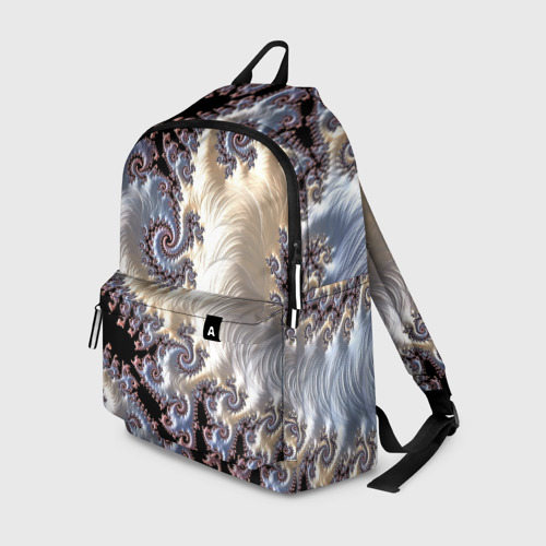 Рюкзак 3D с принтом Авангардный фрактальный паттерн / Avant-garde fractal pattern, вид спереди #2