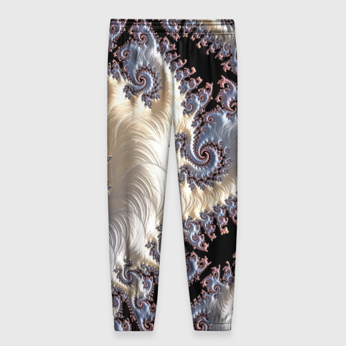 Женские брюки 3D с принтом Авангардный фрактальный паттерн / Avant-garde fractal pattern, вид сзади #1