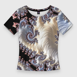 Женская футболка 3D Slim Авангардный фрактальный паттерн Avant-garde fractal pattern