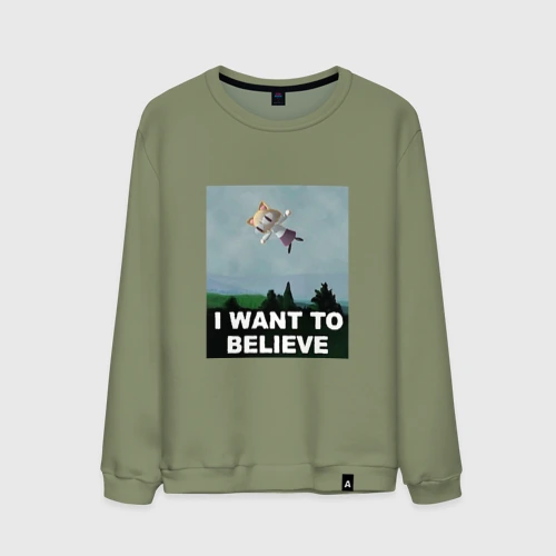 Мужской свитшот хлопок Neco Arc want to believe